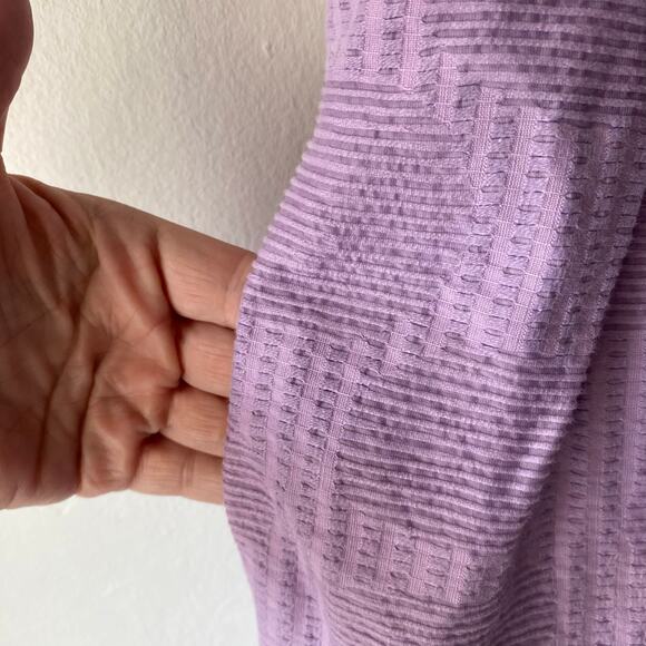 J Crew Purple Lined Mini Dress SZ 4 Career Workwear Occasion Cotton Blend Pocket - Picture 4 of 7